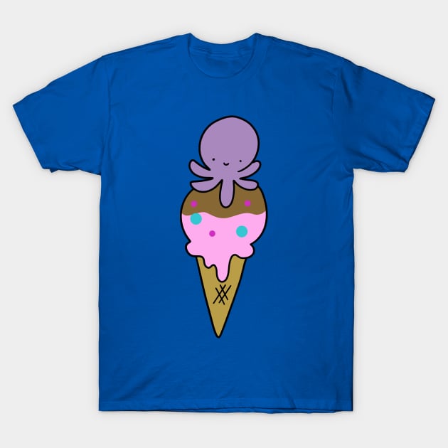 Octopus Icecream Cone T-Shirt by saradaboru